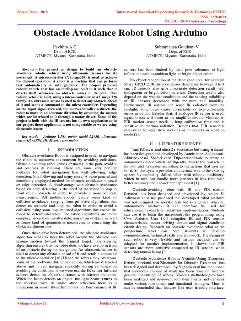 Implementing Reinforcement Learning For Obstacle Avoidance In Arduino ...