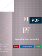 Institute of Public Finance Bangladesh (IPF) : Training Capacity Development Research