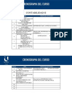 CRONOGRAMA GENÉRICO CONTABILIDAD II