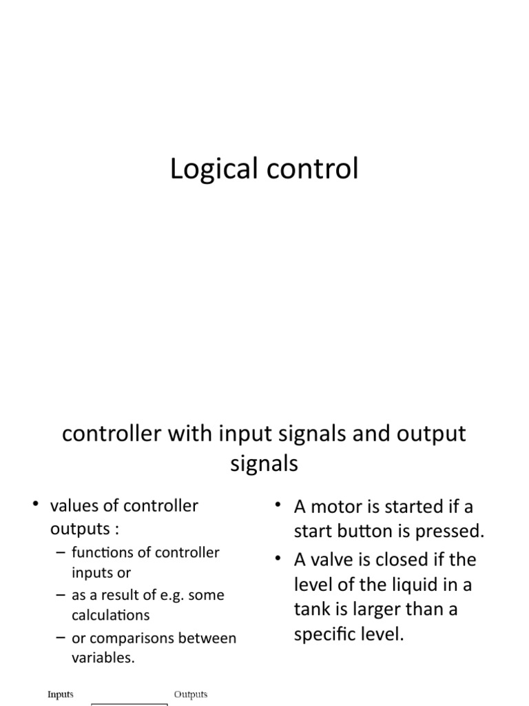 Logical Control PDF