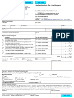 Authentication Service Request Form