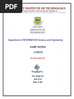 East West Institute of Technology: Sadp Notes