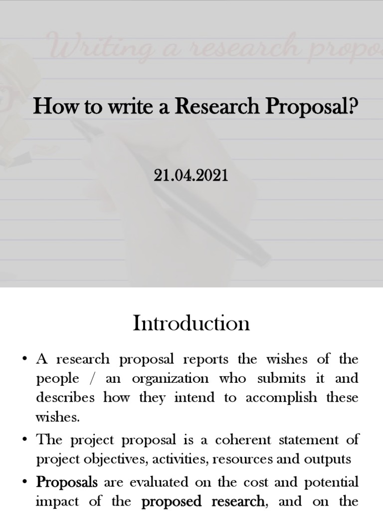 Guide to Writing a Research Proposal | PDF | Hypothesis | Statistics