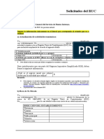 Formato Solicitudes RUC Actualización - Personas Naturales