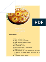 Ingredientes Torta de Piña