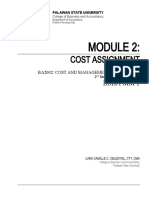 Cost Assignment: Bsba MM 1