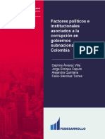 Fedesarrollo Corrupcion en gobiernos subnacionales en Colombia