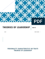 Unit 2 Theories of Leadership