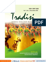 Tradisi (Jurnal Seni Dan Budaya) (Vol. 1, No. 1, November 2010)