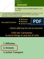 Osmosis: + Factors Affecting The Rate of Movement