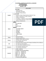 Delhi Public School, Gomti Nagar Extn., Lucknow SESSION 2021-22 P.A. - I Syllabus Grade - Viii Sno. Subject Syllabus Literature