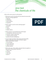 Multiple-Choice Test Chapter 4: The Chemicals of Life: 1 A B C D 2 A B C D 3 A B C D 4 A B C D 5 A B C D