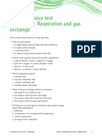 Multiple-Choice Test Chapter 11: Respiration and Gas Exchange