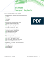 Multiple-Choice Test Chapter 8: Transport in Plants: 1 A B C D 2 A B C D 3 A B C D 4 A B C D 5 A B C D