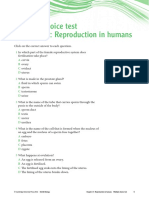 Multiple-Choice Test Chapter 17: Reproduction in Humans: 1 A B C D 2 A B C D 3 A B C D 4 A B C D 5 A B C D