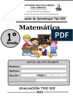 MATEMATICA-Evaluación de Aprendizajes Tipo ECE-2021-1º GRADO