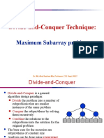 Maximum Subarray Divide-Conquer