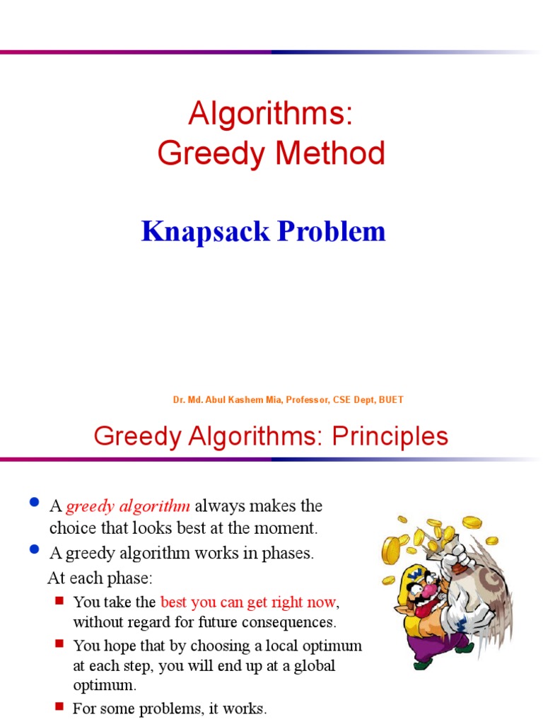 05 Greedy Knapsack | PDF | Mathematical Optimization | Mathematical Logic