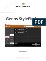 Genos Stylefinder: User Manual For V1.3