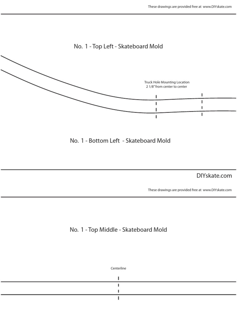 No. 1 Top Left Skateboard Mold PDF