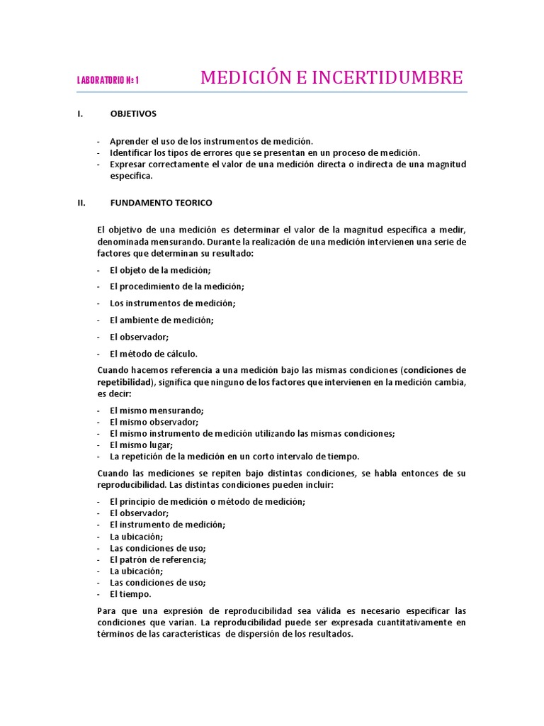 Incertidumbre en Mediciones con Vernier | PDF | Medición | Exactitud y ...