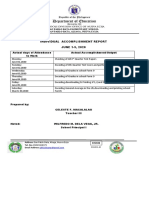 Accomplishment Report ENROLMENT