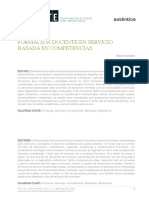 Formación docente en servicio basada en competencias