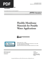 Flexible-Membrane Materials For Potable Water Applications: AWWA Standard