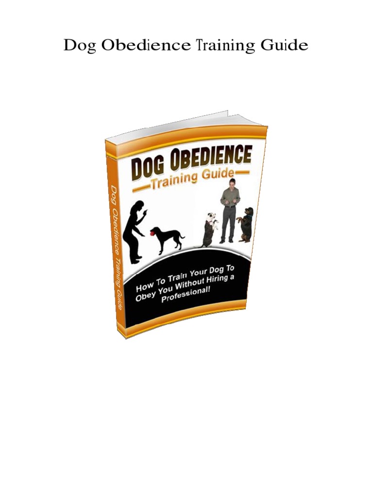 Dog Obedience Training Guide PDF