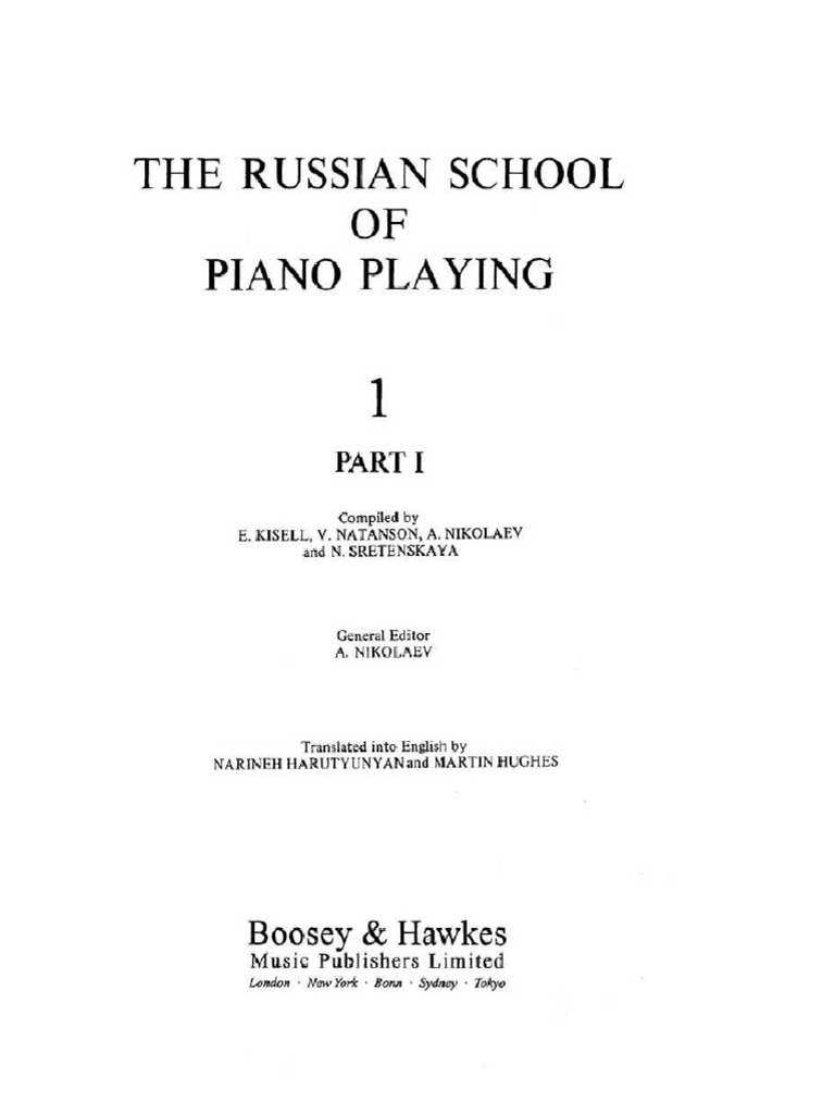 Nikolaev Russian School of Piano Playing 1 | PDF