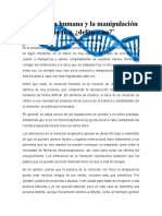 Clonación Humana y La Manipulación Genética Delito o No Ensayo