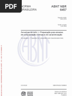 Preparação para Ensaios de Compactação e Ensaios de Caracterização ABNT NBR 6457 - 2016