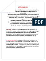 Función y mando de la Policía Boliviana según la Constitución