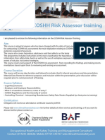 COSHH Risk Assessor Training