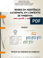 Atividades Da Assistência Estudantil em Contexto de Pandemia