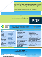 Inspeksi Keseehatan Lingkungan (IKL) Dan Stndar Operasional Prosedure (SOP) Dalam Pencegahan Covid-19 Di TFU