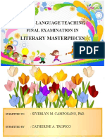 Literary Masterpieces: Maed - Language Teaching Final Examination in