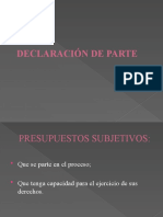 I - Declaración de Parte