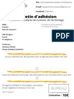 Bulletin Dadhésion