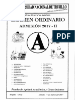 Examen Ordinario UNT 2017-II (A)