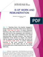 Iii. Hours of Work and Remuneration: REPUBLIC ACT NO. 4670 June 18, 1966 The Magna Carta For Public School Teachers