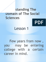 Understanding The Domain of The Social Sciences