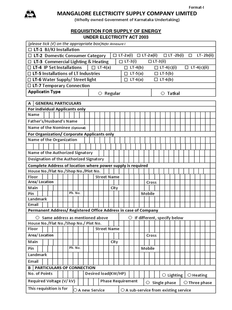 Mangalore Electricity Supply Company Limited LT4 IP Set Installations