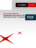 Pricing Guide: Deposit Account & Services For Corporates