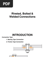 Riveted and Bolted Connections Overview | PDF | Screw | Rivet