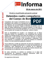 2011.03.28.Protesta Bomberos CM en Valdemoro y Detenciones