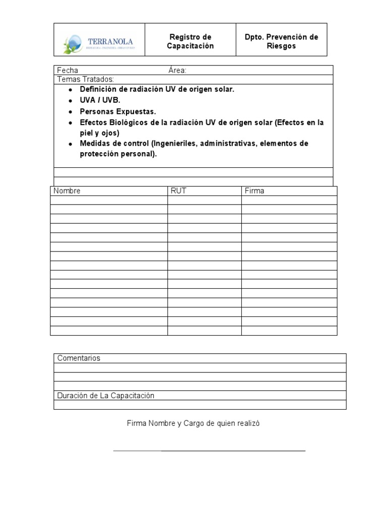 Capacitación en Radiación UV | PDF