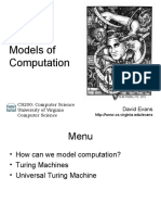 Class 30: Models of Computation: David Evans