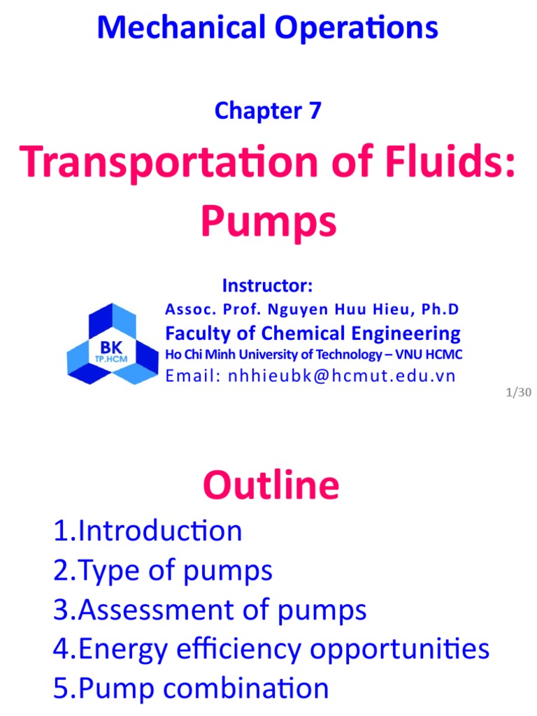 Mechanical Processes and Equipments MP - C7 | PDF | Pump | Fluid Mechanics