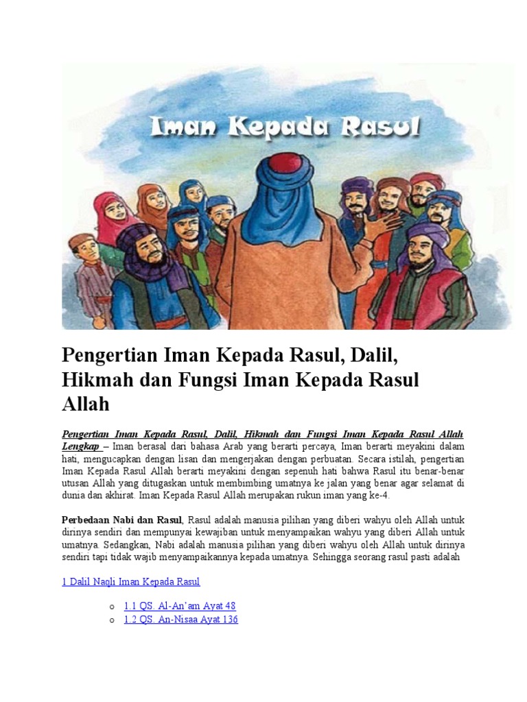 Pengertian Iman kepada Rasul Allah | PDF | Agama & Spiritualitas